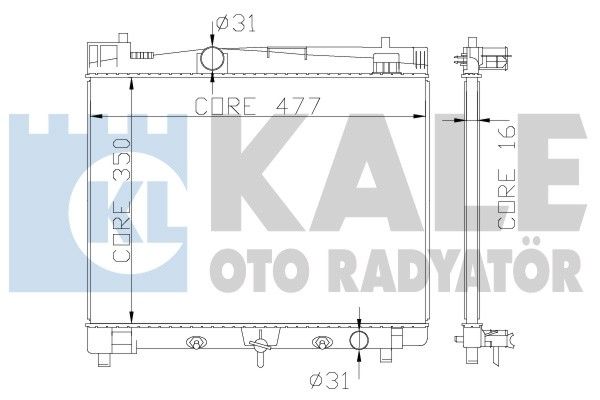 KALE OTO RADYATÖR Radiators, Motora dzesēšanas sistēma 342210